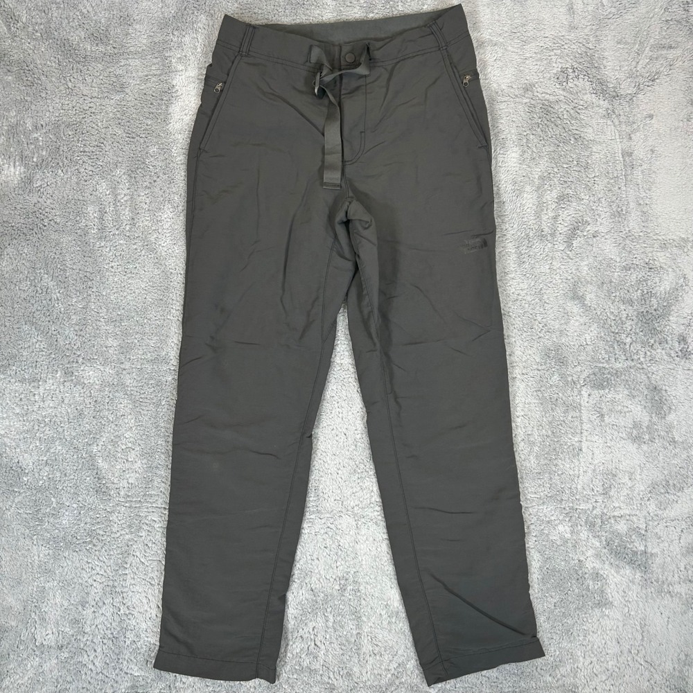 The North Face Mens Grey Nylon Hiking Pants 30x30 Integrated Belt Zip Pockets